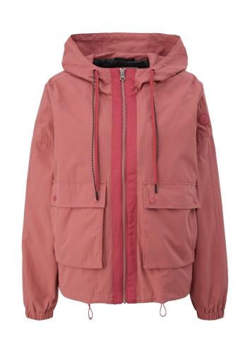 QS designed by Outdoor-Jacke mit Kapuze orange, grün S13 2123942 