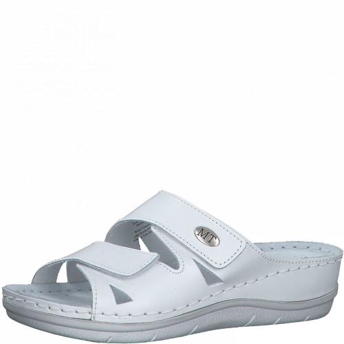 Marco Tozzi Pantolette Leder Klettverschluss weiß 2-2-27512-28 41 | 113 WHITE NAPPA | 
