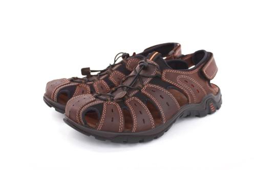 Imac Herren Sandale Trekking sportiv Schuhspitze geschlossen Leder braun S13  353180 