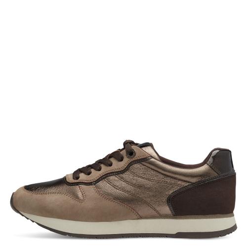 Tamaris Sneaker TOUCHit Fußbett metallic- Optik braun S23 1-23602-41 