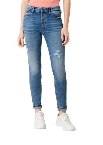 QS designed by Jeans Skinny High Waist 2112813 42 | 55Z4 blue stret | L32