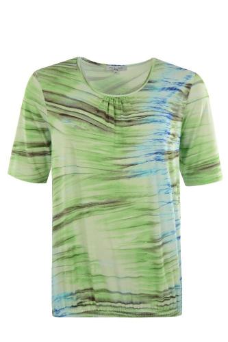 Hajo Shirt mit Raffung grün  19070 