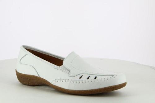 Aco Slipper Sabine 14 Leder weiß beige 281/2574 