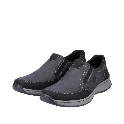 Rieker Antistress Herren Slipper Schlupfschuh Extraweite Wechselfußbett schwarz S23 14362-00 