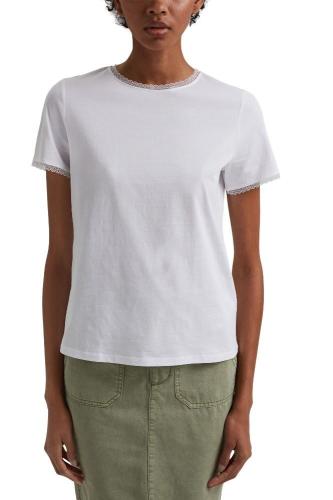 EDC T - Shirt mit Spitze 031CC1K308 
