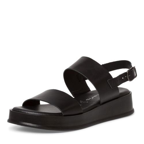Tamaris Sandalette Leder Keilabsatz black S13  1-1-28238-20 