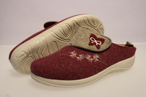 Fly Flot Hausschuhe Hauspantolette rot/grau 863812 36 | bordo | 