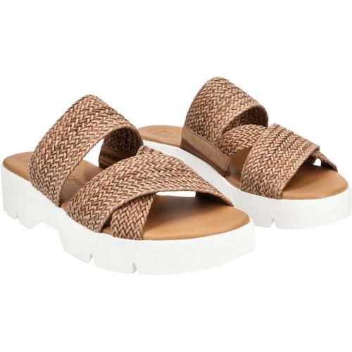 Paul Green Pantolette Super Soft Flechtmaterial Plateau  7696-008 5,5 | cuoio | 