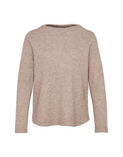 OPUS Sweater Golpa Waffelstruktur Glitzer- Effekt Viskose- Mix beige S13  10130210995147 