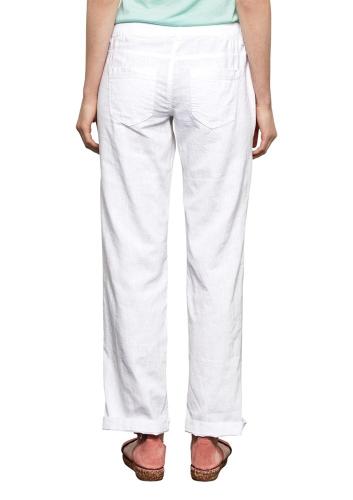 QS designed by Hose Leinen Bootcut 46805732034 40 | 0100 white | L32