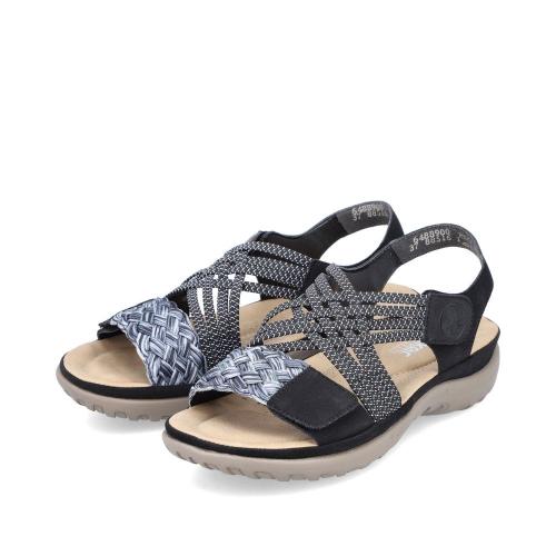 Rieker Damen Riemchensandalen nachtschwarz S13 64889-00 