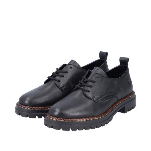 Rieker Antistress Damen Schnürschuh Leder schwarz S23 52052-00 