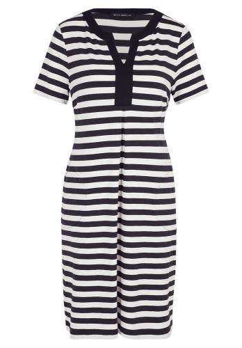 Betty Barclay Shirtkleid Rundhalsauschnitt gestreift Nahttaschen blau weiß S13 13931405 