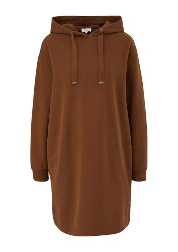 s.Oliver Sweatkleid mit Kapuze grau, braun S22  2122560 44 | 8764 BROWN | 