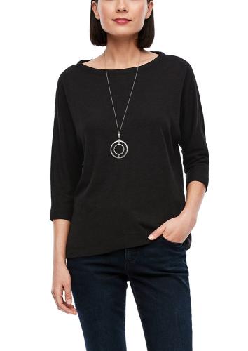 s.Oliver Jersey-Shirt Damen schwarz S21 2040829 