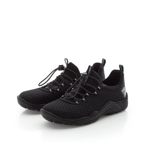Rieker Sneaker Slipper schwarz L0550-01 38 | schwarz/schwarz | F