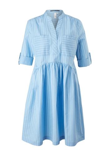 QS designed by Blusenkleid gestreift beige, blau S12  2112953 