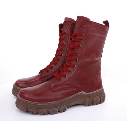 Andrea Conti Damen Schnürstiefel derbe Sohle Leder bequem rot S22 0084800582 