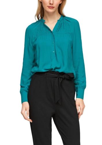 QS designed by Leichte Bluse mit Raffung 2058785 
