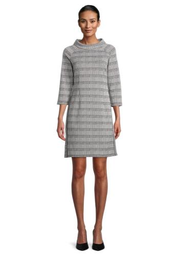 Betty Barclay Jerseykleid Rundhals 3/4 Arm schwarz weiß kariert S21 16062529 