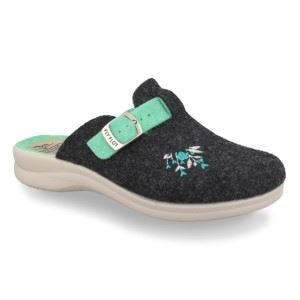 Fly Flot Hausschuh schwarz 864042 