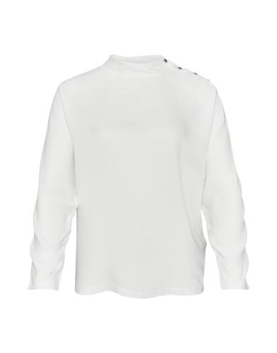 OPUS Shirt Selse Stehkragen Fledermausärmel Druckknöpfe weiß S13 10094310750147 