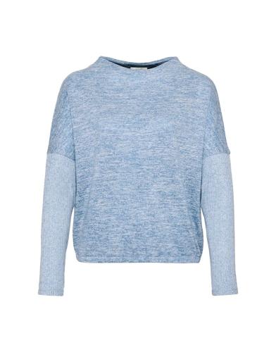 OPUS Shirt Salouna Gummibund überschnittene Schulter blau S13 1011205984100 