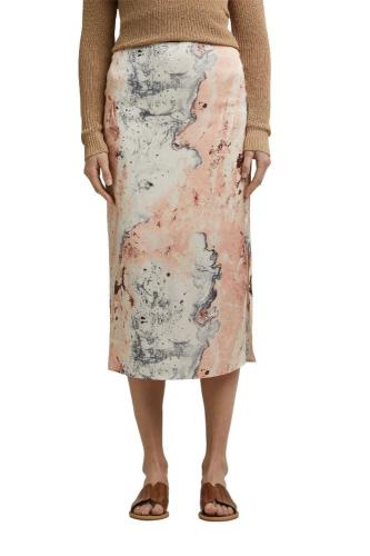 ESPRIT COLLECTION Midirock mit Mamorprint beige 041EO1D302 