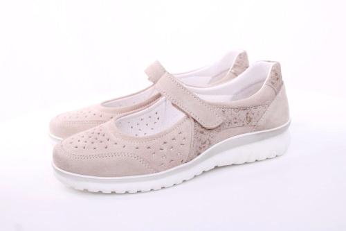 Aco Riemchenschuh DAHLIE 03  Slipper Ballerina Riemen beige S12  1125/10183 