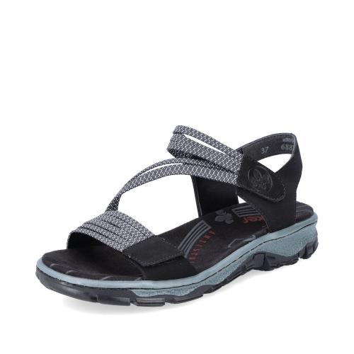 Rieker Damen Trekkingsandalen graphitschwarz S13 68871-00 