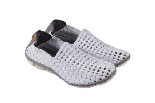 Rockspring Slipper weiß handgeflochten Drill Tasman 41 | white/offwhite | 