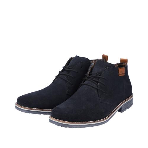 Rieker Antistress Herren Schnürschuh Rauleder blau S23 33206-14 