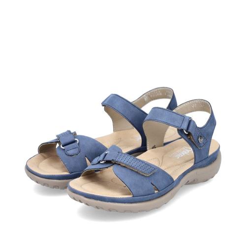 Rieker Antistress Damen Riemchensandale Klettverschluss blau S13 64853-14 