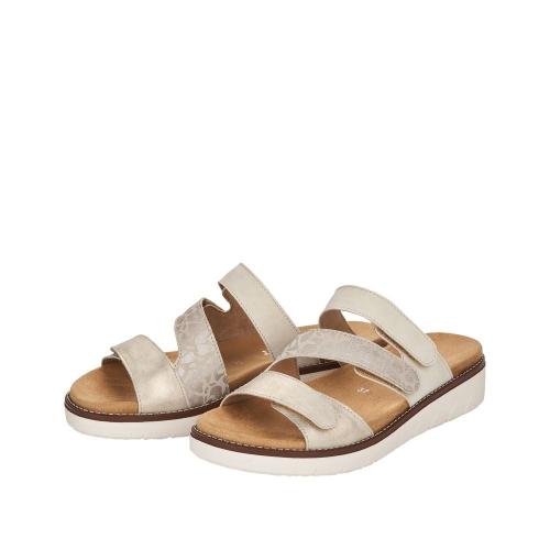 Remonte Pantolette Klettverschluss Wechselfußbett  beige S12 D2068-60 