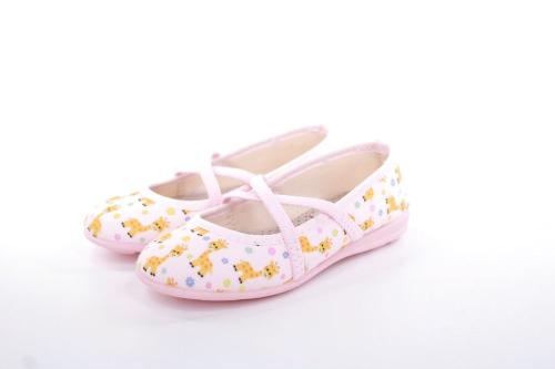 s`knöpfli Kinder Hausschuh Schlupfscuh Mädchen Giraffen- Motiv rosa S13 I28670 