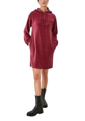 s.Oliver Jerseykleid Kapuzenkleid Cord rot S21  2107301 