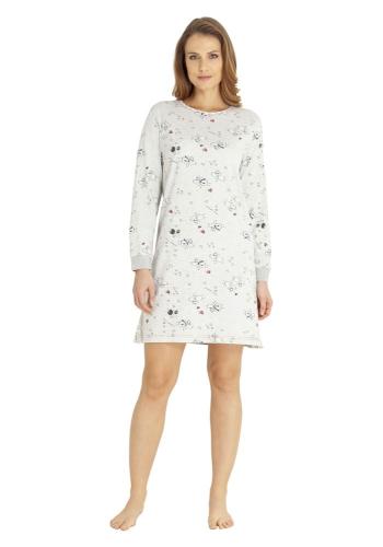 Hajo Nachthemd Langarm 45343 40 | silbermelange | 