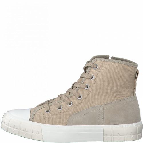 s.Oliver Damen Sneaker Hightop Canvas-Look beige S12  5-5-25206-28 37 | 419 NATURE COMB | 