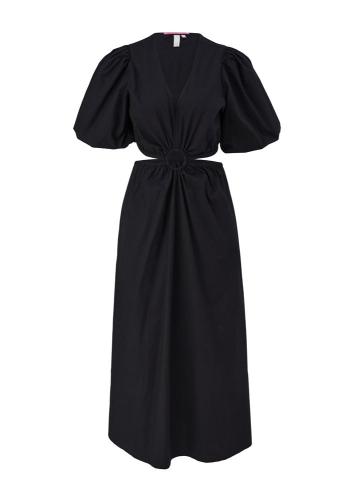 QS designed by Zweiteiliges Popeline-Kleid schwarz S13  2126833 