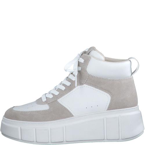Tamaris Sneaker High Plateau- Sohle Materialmix weiß S23 1-25213-41 