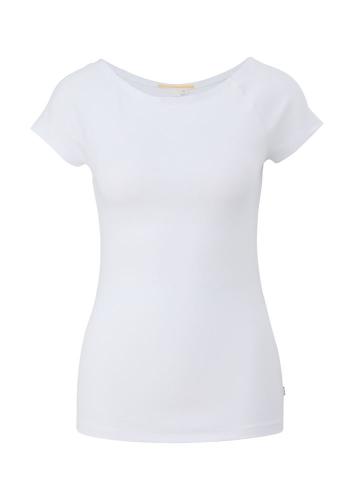 QS designed by Shirt aus Baumwollstretch weiß, orange, schwarz S13  2131449 