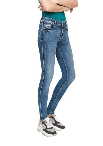 QS designed by Skinny Fit Stretchjeans mit Paspel 2057654 42 | 56Z1 blue stret | L30