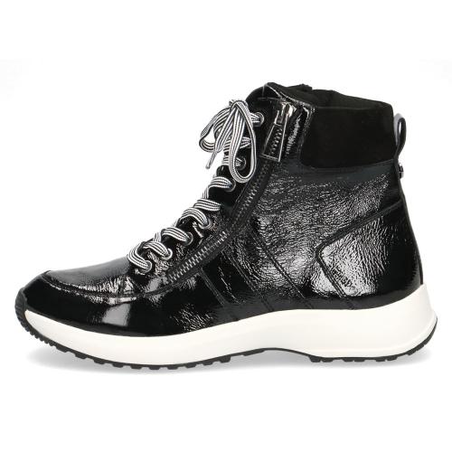 Caprice Schnürboot Sneaker High Top Lackleder schwarz S21 9-9-25204-27 