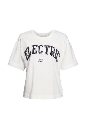 EDC T-Shirt Collage- Look Statement-Print Organic- Cotton weiß S12 022CC1K308 