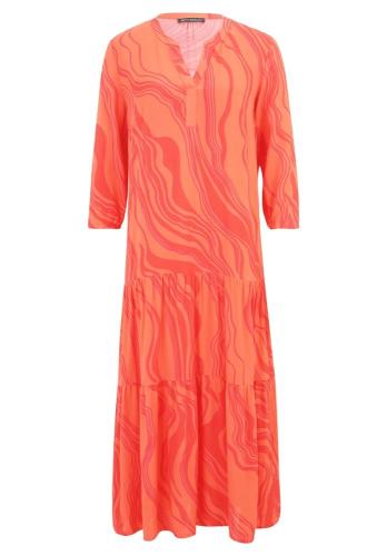 Betty Barclay Stufenkleid 3/4 Arm Midi- Länge Stehkragen rot S13  13671948 