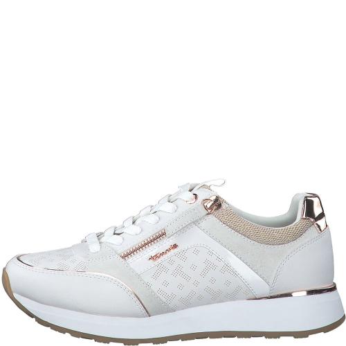 Tamaris Sneaker Schnürschuh Wechselfußbett weiß S13 1-1-23726-20 