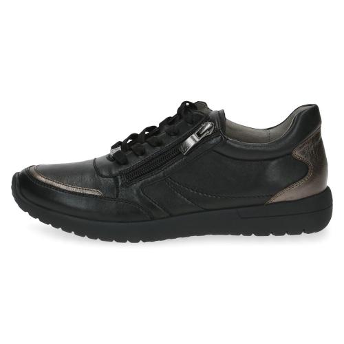 Caprice walking on Air Damen Sneaker Leder Wechselfußbett AIRMOTION schwarz S13 9-9-23765-20 