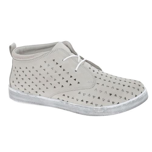 Andrea Conti Sneaker High Leder durchbrochen silbergrau S13  0349655111 