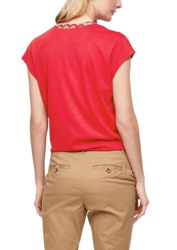 s. Oliver Blusenshirt Tunika rot blau 2063164 40 | 31A1 True Red A | 