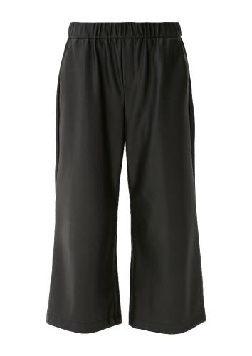 QS designed by Lederimitathose mit Elastikbund schwarz S13  2125275 